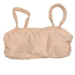 Cupshe peach bikini topSize xl ruffle trim